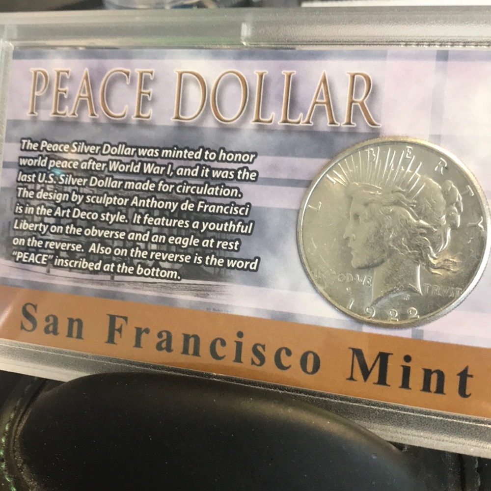 1922 San Francisco mint peace dollar